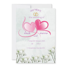 wedding invitation card Size: 5" x 7"