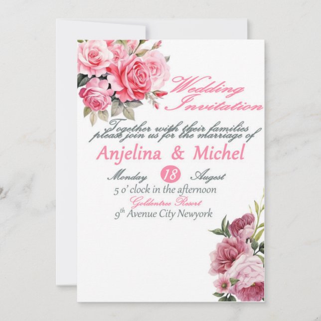 Wedding Invitation Card,Wedding Day Inviting (Front)