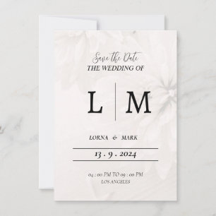 Wedding invitation card white envelope