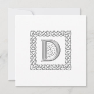 Wedding Invitation Celtic Monogram D