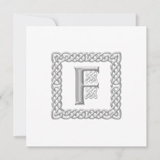 Wedding Invitation Celtic Monogram Letter F