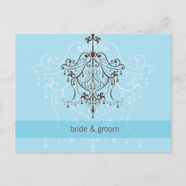 WEDDING INVITATION :: chandelier Postcard (Front)