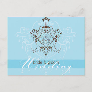 WEDDING INVITATION :: chandelier Postcard