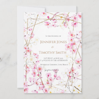 Wedding invitation cherry blossom