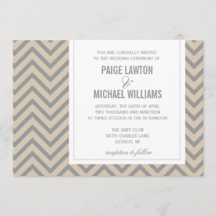 Wedding Invitation   Chevron