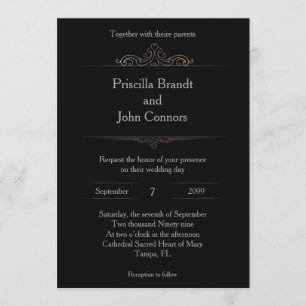 Wedding invitation, classical, stylised,monogram invitation