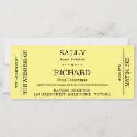 Wedding Invitation (Concert Ticket Styled)