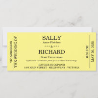 Wedding Invitation (Concert Ticket Styled)