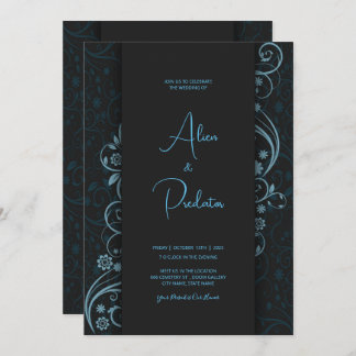 Wedding Invitation, Dark theme and White theme Invitation