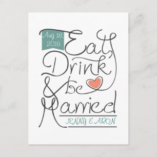 Wedding invitation design postcard