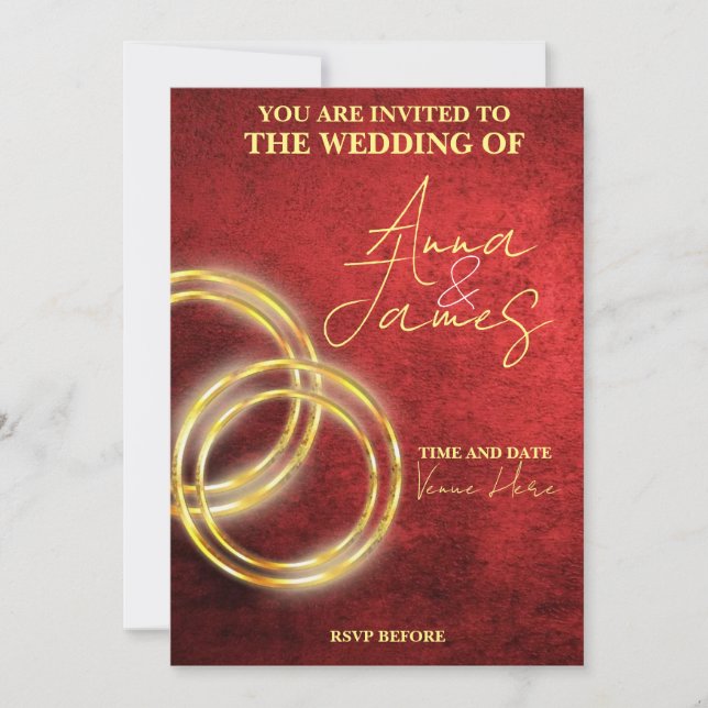 WEDDING INVITATION DESIGN TEMPLATE (Front)