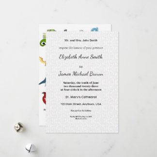 Wedding Invitation Elegant Classic Script Card