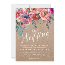 WEDDING INVITATION | Elegant Floral Rustic Spring