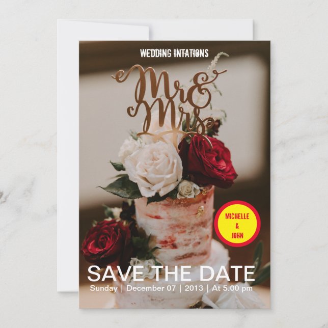 Wedding Invitation elegant movie cover (Front)