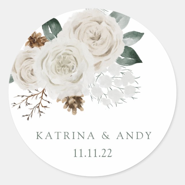 Wedding Invitation Envelope Seals (Front)