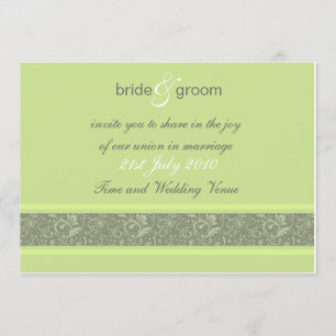 Wedding Invitation - Floral Fantasy - Apple Green