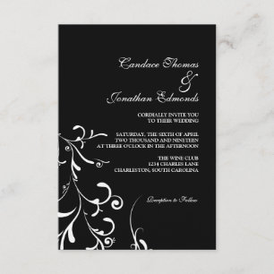Wedding Invitation Floral Grace III blw