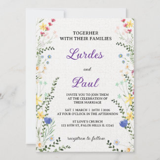 Wedding invitation Floral Romanctic