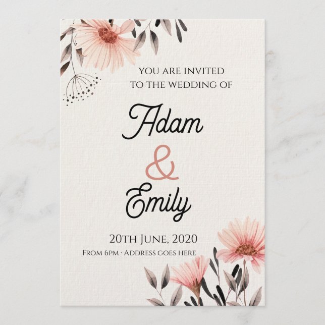 Wedding Invitation Flower (Front)