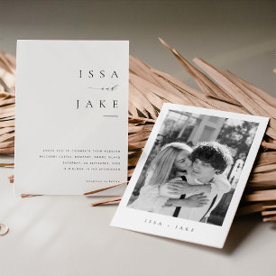 Wedding Invitation for a Minimalist Wedding