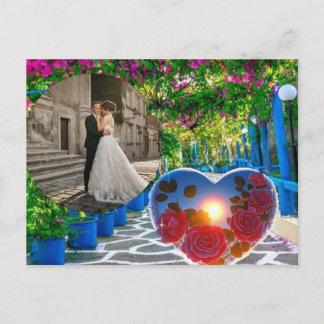 Wedding invitation for good night. Postcard