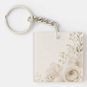 Wedding Invitation for Modern European Events Keychain
