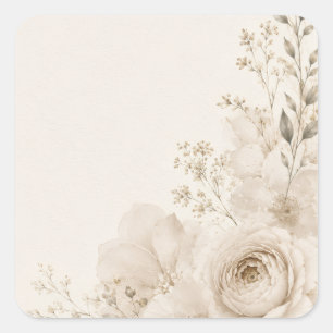 Wedding Invitation for Modern European Events Square Sticker