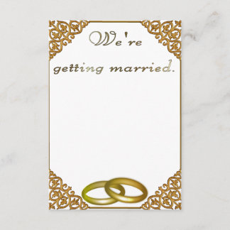 Wedding invitation gilded frame