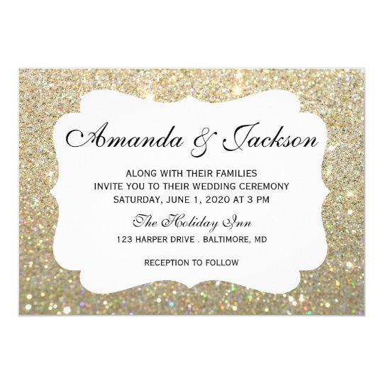 Wedding Invitation - Glit Fab Two - Gold