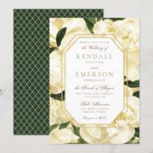Wedding Invitation *Golden Blooms*