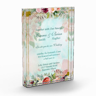 Wedding invitation keepsake photo block