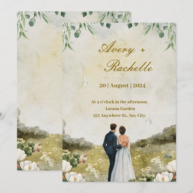 Wedding Invitation Letter (Front/Back)