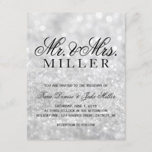 Wedding Invitation - Lit Silver Glit Fab