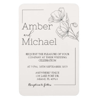 Wedding Invitation Magnet