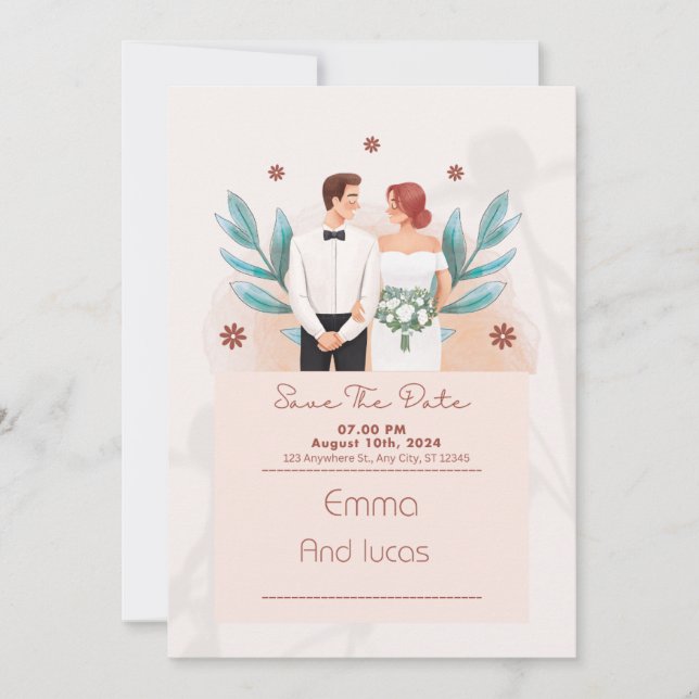 Wedding invitation mariage  (Front)