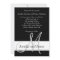 Wedding Invitation Monogram Black and White