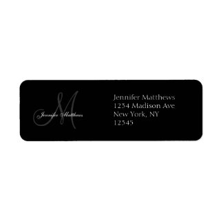 Wedding Invitation Monogram Return Address Labels