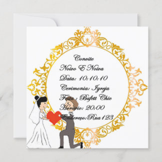 wedding invitation newlyweds