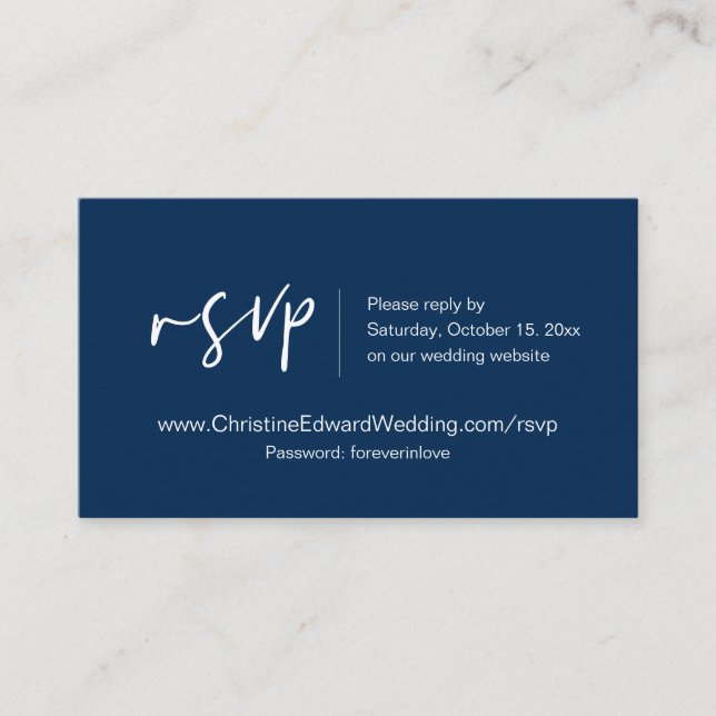 Wedding Invitation Online RSVP, Casual Themed Card (Front)