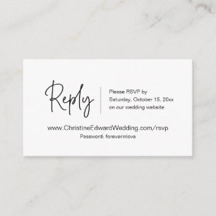 Wedding Invitation Online RSVP, Casual Themed Card