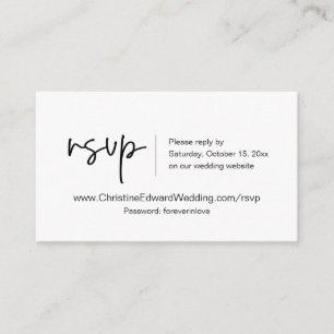 Wedding Invitation Online RSVP, Casual Themed Card