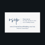 Wedding Invitation Online RSVP, Casual Themed Card<br><div class="desc">This is the Beautiful casual, Minimalist handwriting font, online RSVP card, your your wedding website, in handwritten Navy Blue script, for your wedding Invitation respond, or party celebration enclosure card. You can change the font colours, and add your wedding website details by using Zazzle text editing tool. #TeeshaDerrick</div>