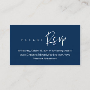 Wedding Invitation Online RSVP, Minimalist Card