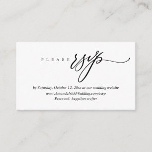 Wedding Invitation Online RSVP, Modern Script Card