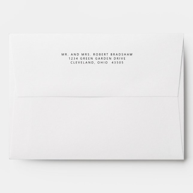 Wedding Invitation Outer Envelope (Back (Top Flap))