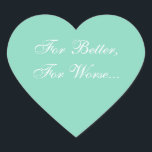 Wedding Invitation Pearl Aqua Heart Sticker<br><div class="desc">Colour Coordinating Pearl Aqua Designer Wedding Pearl Aqua And White Envelope Seals Stickers - Wedding shoppers sometimes try to figure out: which wedding stickers are popular for invitations? These colour coordinated and outstanding Custom Wedding Pearl Aqua And White Envelope Seals are considered a great match for wedding RSVP postcards and...</div>