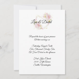 Wedding Invitation-Pink Lily Invitation