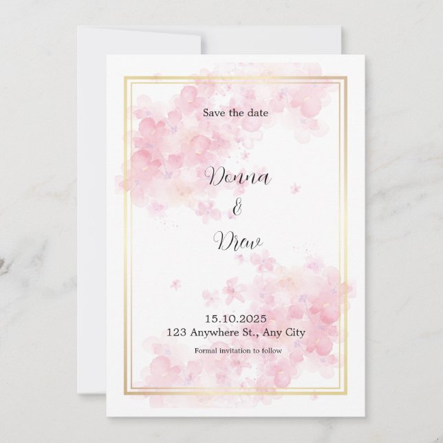 Wedding Invitation Portrait (Front)