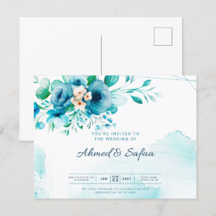 wedding invitation postcard
