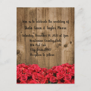 Wedding invitation postcard